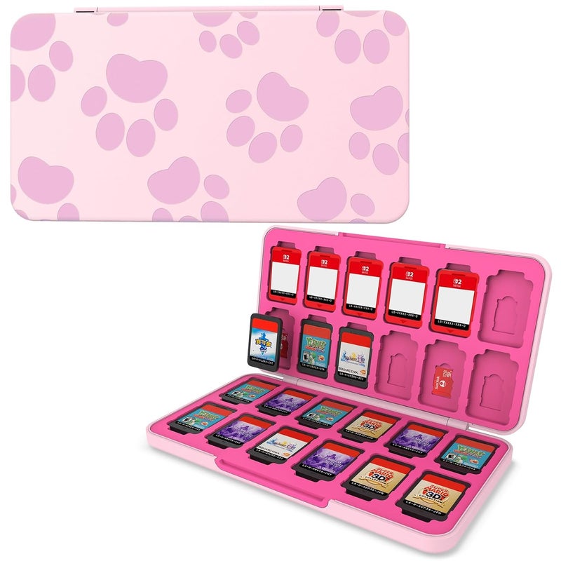 HEIYING Switch Game Card Case for Nintendo Switch 2 Accessories,Custom Pattern Memory Storage Holder with 24 Game Card Slots and 24 Micro SD Cards Slots - Image 1